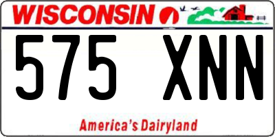 WI license plate 575XNN
