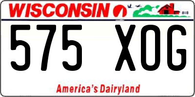 WI license plate 575XOG