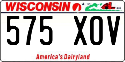 WI license plate 575XOV