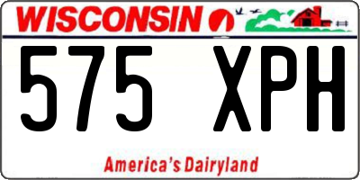 WI license plate 575XPH