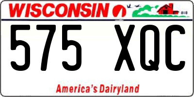 WI license plate 575XQC