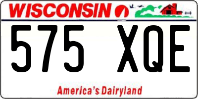 WI license plate 575XQE