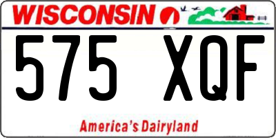 WI license plate 575XQF