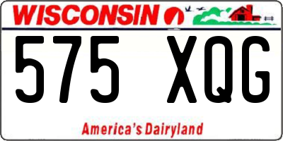 WI license plate 575XQG