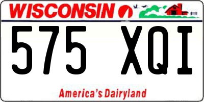 WI license plate 575XQI