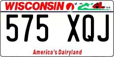 WI license plate 575XQJ
