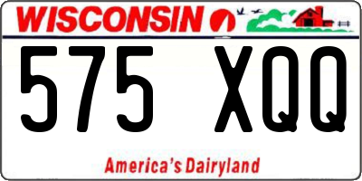 WI license plate 575XQQ