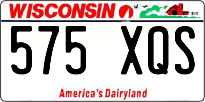 WI license plate 575XQS