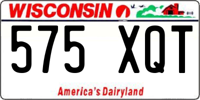WI license plate 575XQT