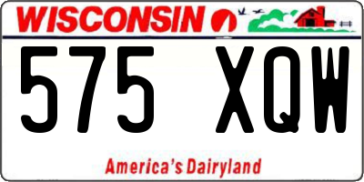 WI license plate 575XQW