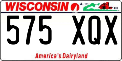 WI license plate 575XQX
