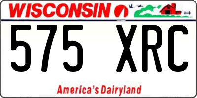 WI license plate 575XRC