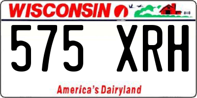 WI license plate 575XRH