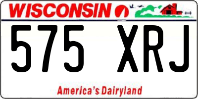 WI license plate 575XRJ