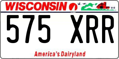 WI license plate 575XRR