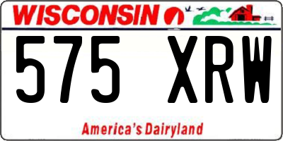 WI license plate 575XRW
