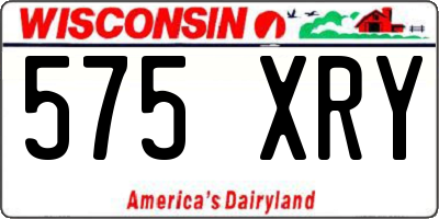 WI license plate 575XRY
