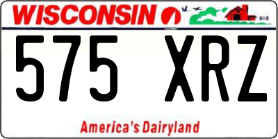 WI license plate 575XRZ