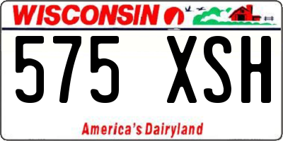 WI license plate 575XSH
