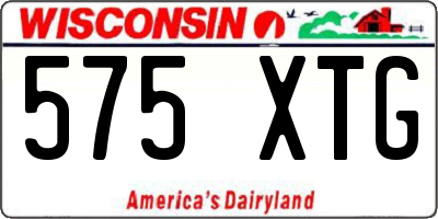 WI license plate 575XTG