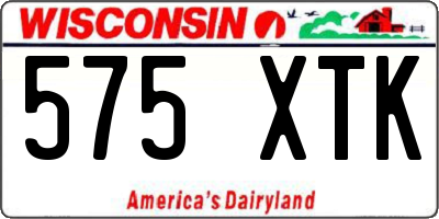 WI license plate 575XTK