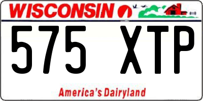 WI license plate 575XTP