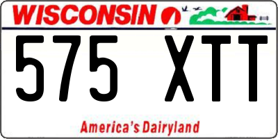 WI license plate 575XTT