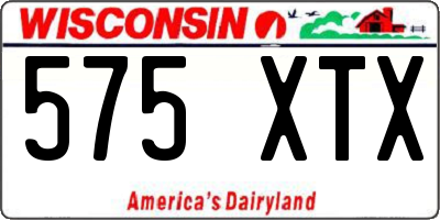 WI license plate 575XTX