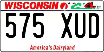 WI license plate 575XUD