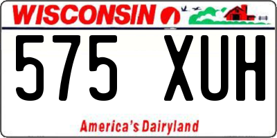 WI license plate 575XUH