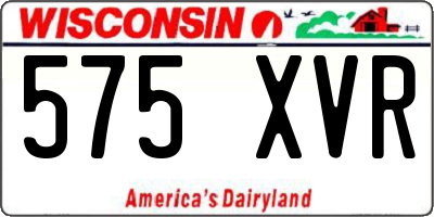 WI license plate 575XVR