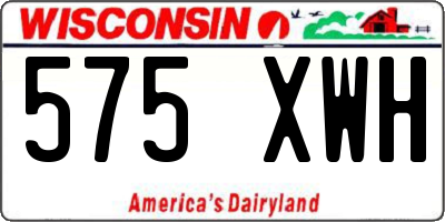 WI license plate 575XWH