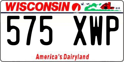 WI license plate 575XWP