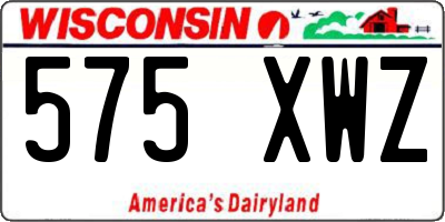 WI license plate 575XWZ