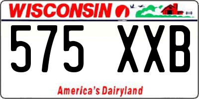 WI license plate 575XXB