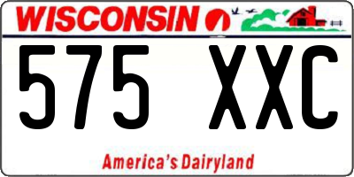 WI license plate 575XXC