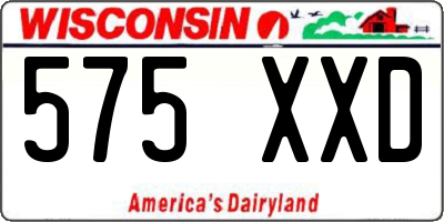 WI license plate 575XXD