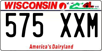 WI license plate 575XXM