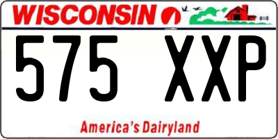WI license plate 575XXP