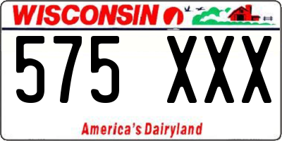 WI license plate 575XXX