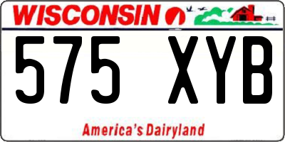 WI license plate 575XYB
