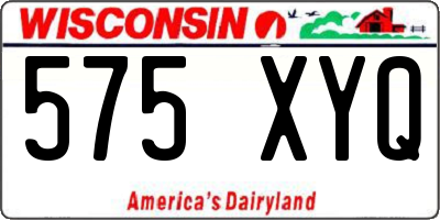 WI license plate 575XYQ