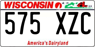 WI license plate 575XZC