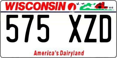 WI license plate 575XZD