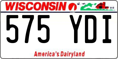 WI license plate 575YDI