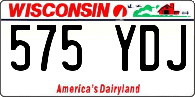 WI license plate 575YDJ
