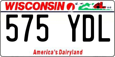 WI license plate 575YDL