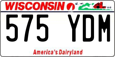 WI license plate 575YDM
