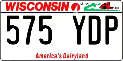 WI license plate 575YDP