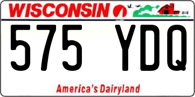 WI license plate 575YDQ